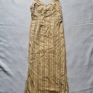 Lulus striped open back dress S